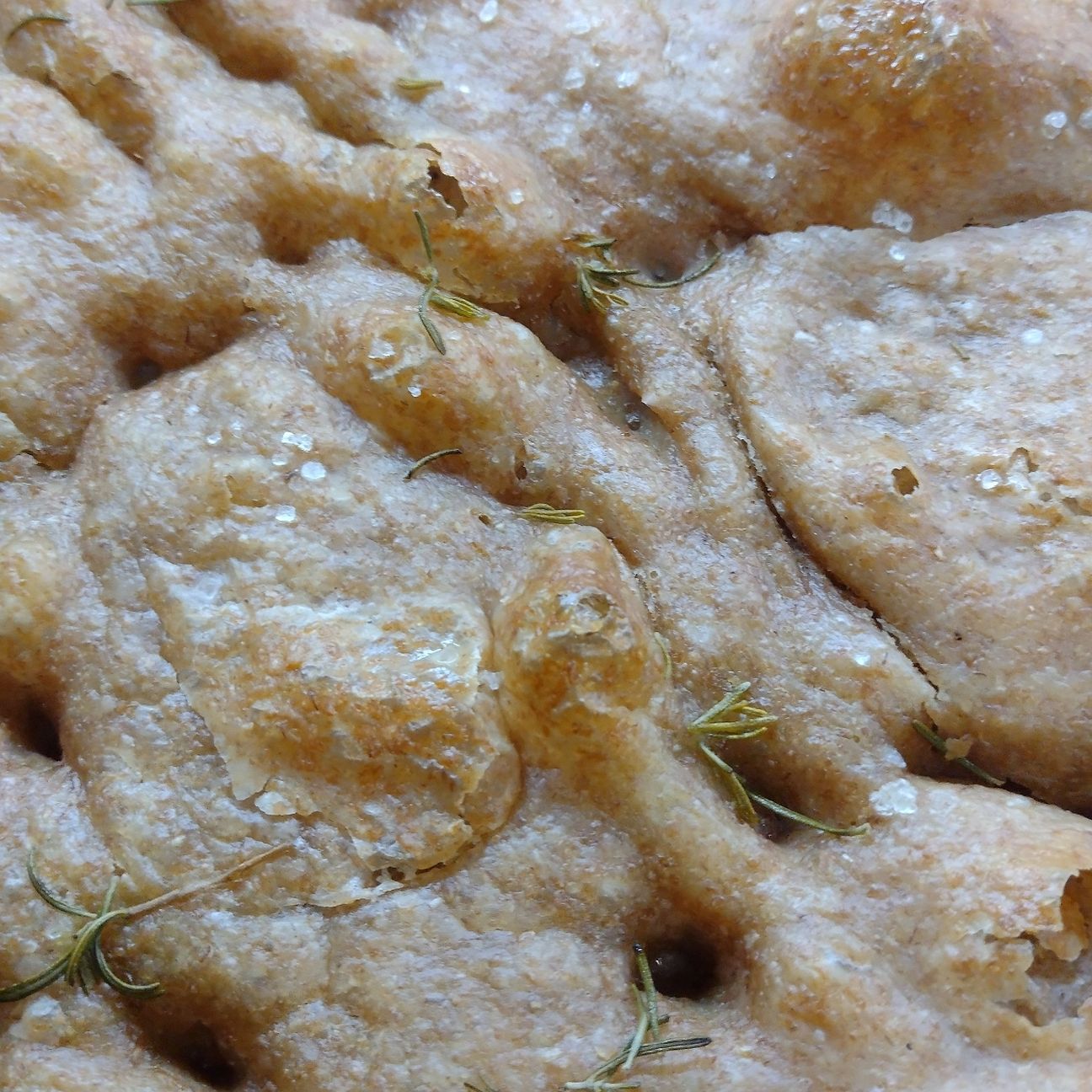Focaccia integrale con lievito madre