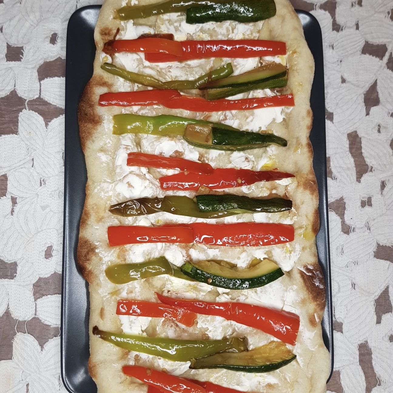 Focaccia ai peperoni