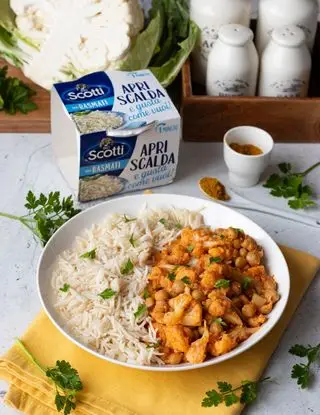 Ricetta Apri scalda e gusta come vuoi! Riso basmati di Riso Scotti accompagnato da curry di ceci e cavolfiore di valentinaprevidi