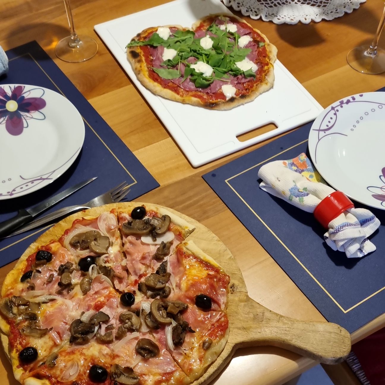 Pizza prosciutto e funghi