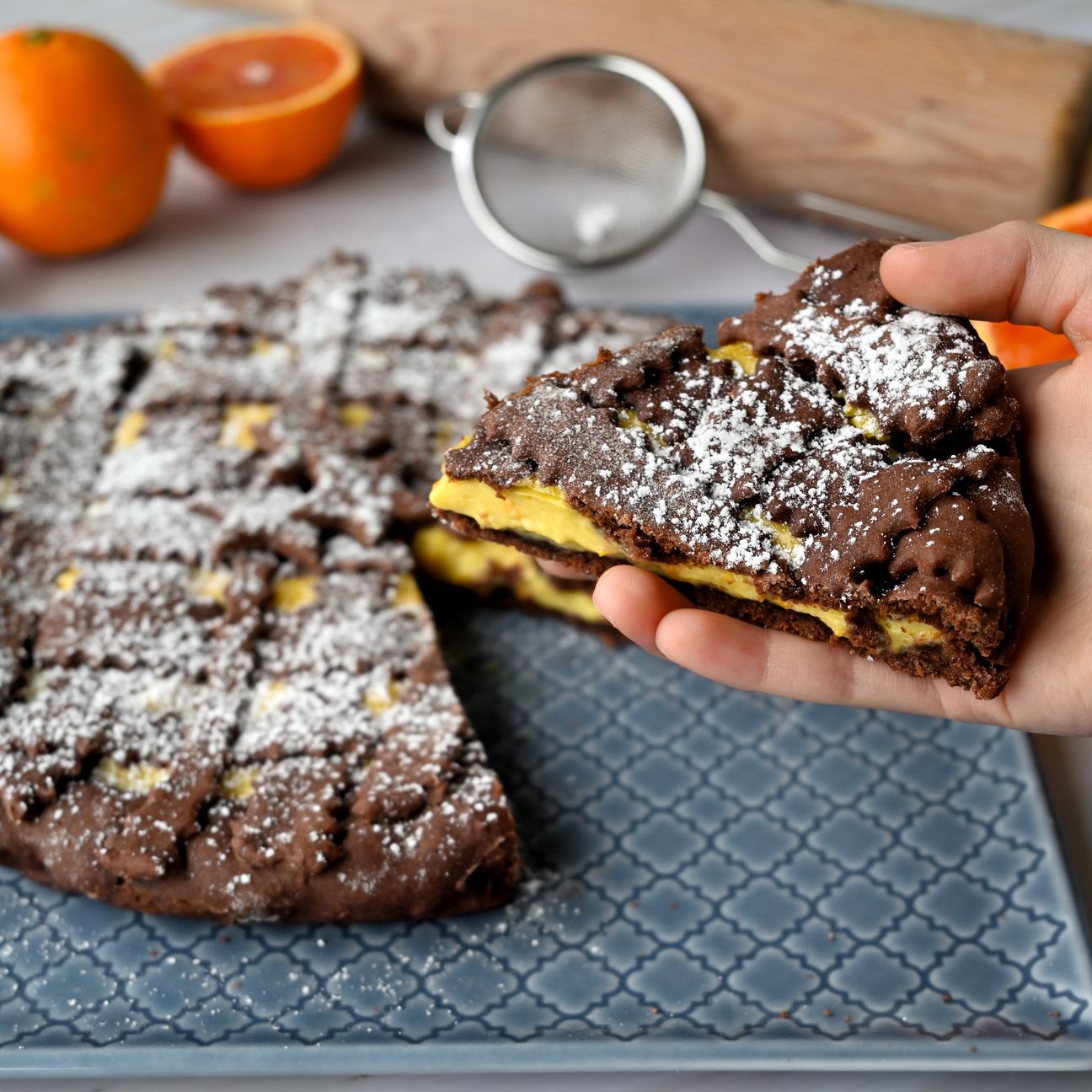 Crostata speziata cacao e arancia