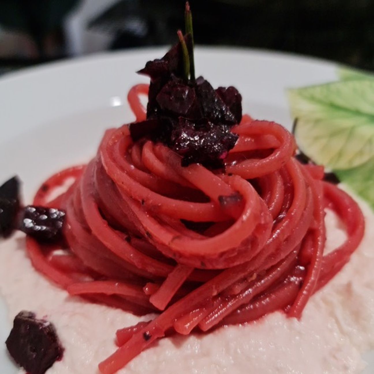 spaghetti alla barbabietola