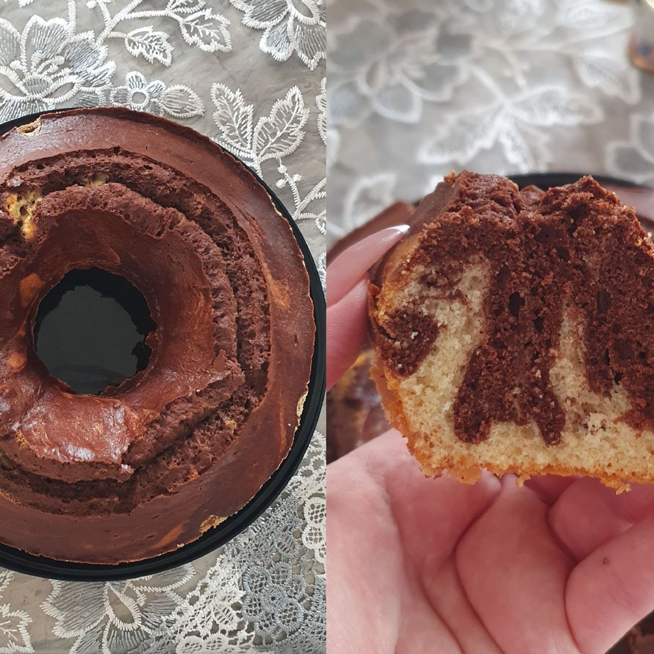 Ciambellone marmorizzato allo yogurt