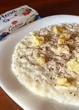 Ricetta Risotto con crema di cavolfiore, Certosa Galbani e cioccolato extra amaro.