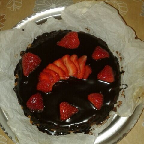 Cheesecake al cioccolato piccante e fragole
