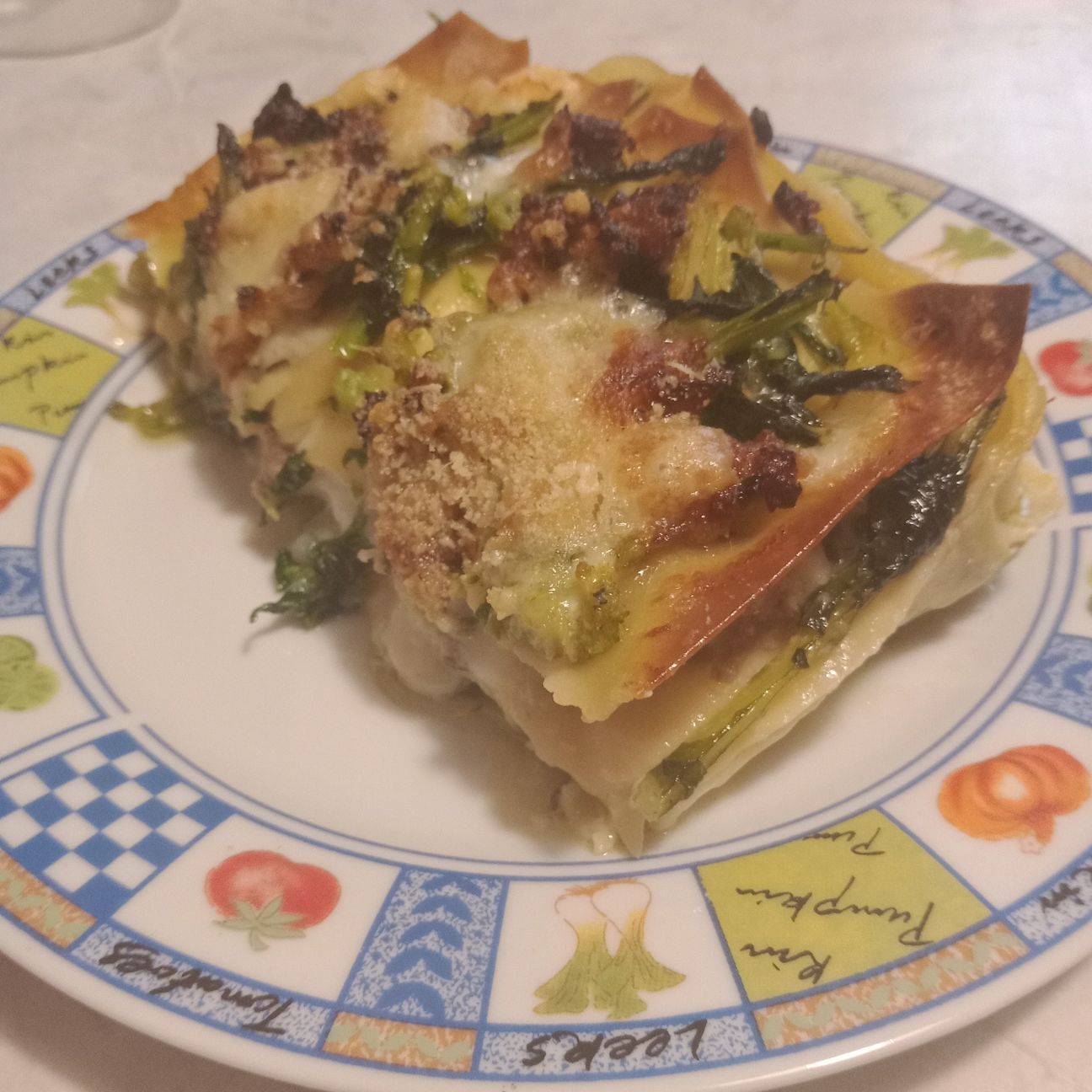 Lasagne alle cime di rape e salsiccia