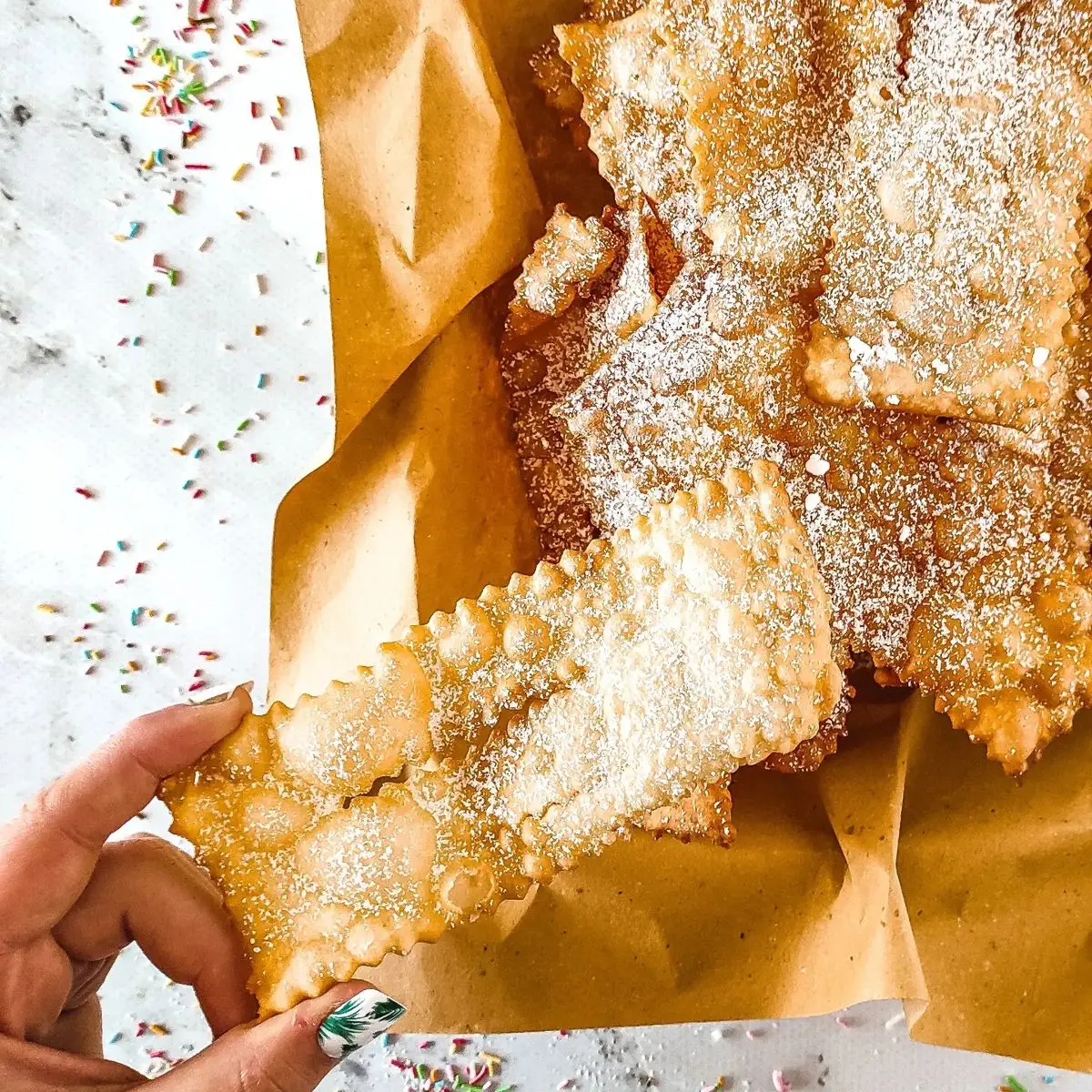 Ricetta Chiacchiere mille bolle di arancia.e.cioccolato