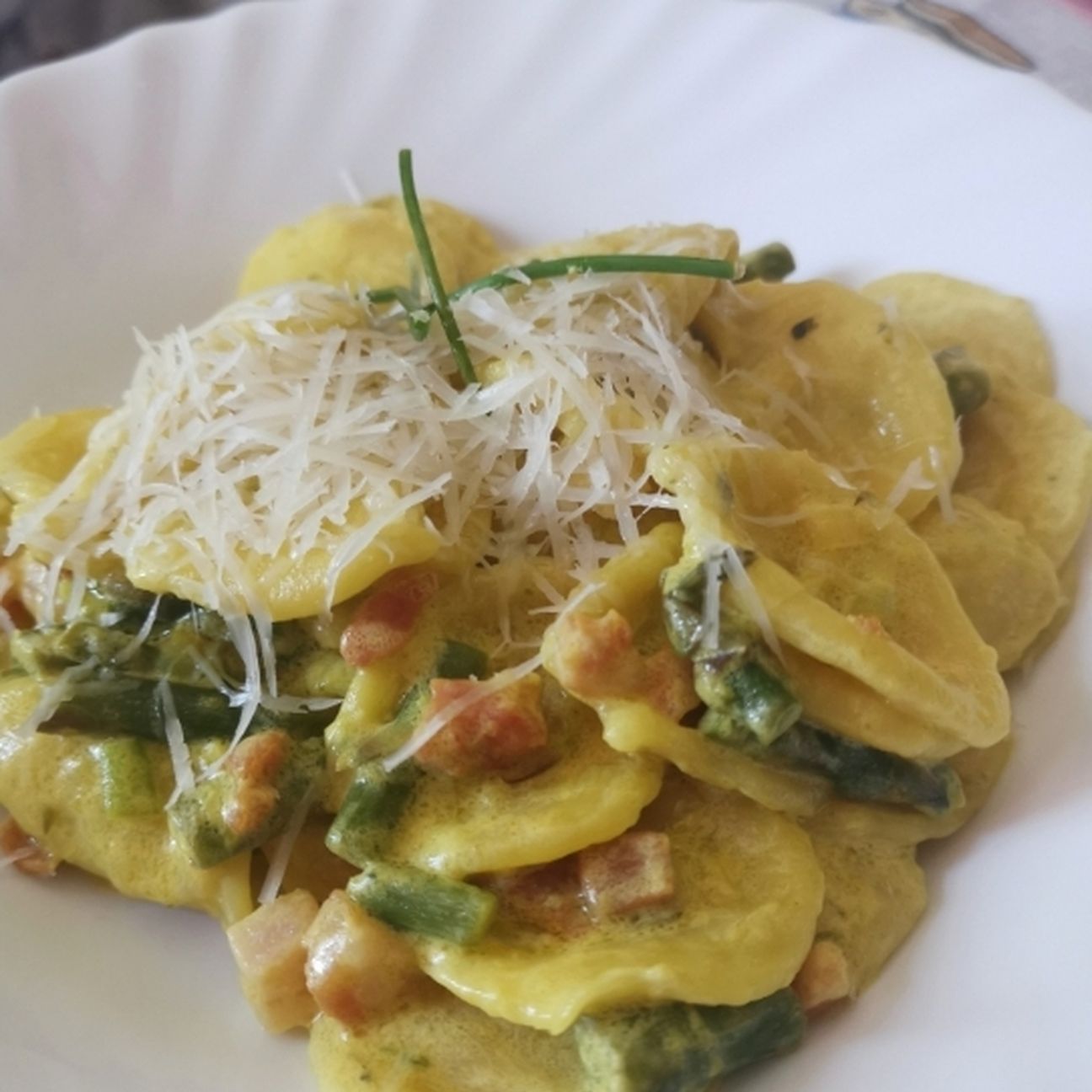 Orecchiette asparagi pancetta e zafferano