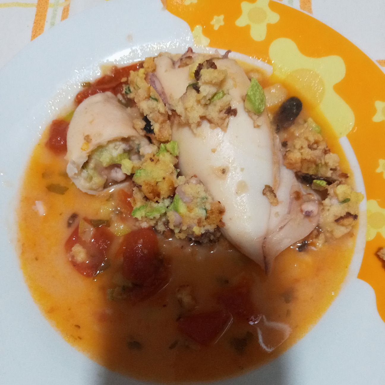 Calamari ripieni in pentola a pressione