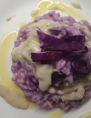 Ricetta Risotto con cavolo viola e fonduta di erborinato di ELENA.NOCCHI