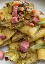 Ricetta Paccheri con carciofi e pancetta