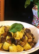 Ricetta Maccheroni di patate al pesto di basilico e melanzane