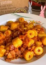 Ricetta Maccheroni di patate con ragù di prosciutto