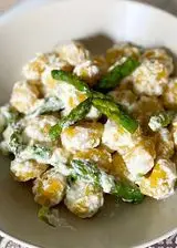 Ricetta Gnocchi alla zucca con ricotta e punte di asparagi