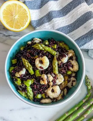 Ricetta Riso venere con gamberetti e asparagi di simone_mariani