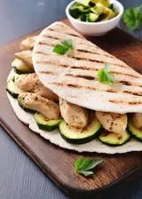 Ricetta Piadina integrale con pollo grigliato e zucchine