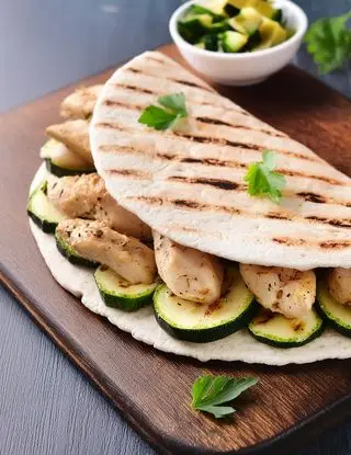 Ricetta Piadina integrale con pollo grigliato e zucchine di alessandro_tartaglia