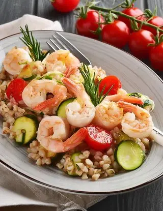 Ricetta Orzo con gamberetti, zucchine e pomodorini di cristina_orecchioni