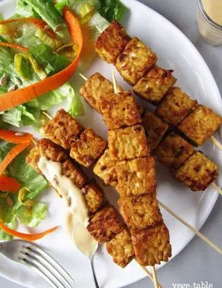 Ricetta Spiedini di tempeh e contorno di verdure di roberta_basile