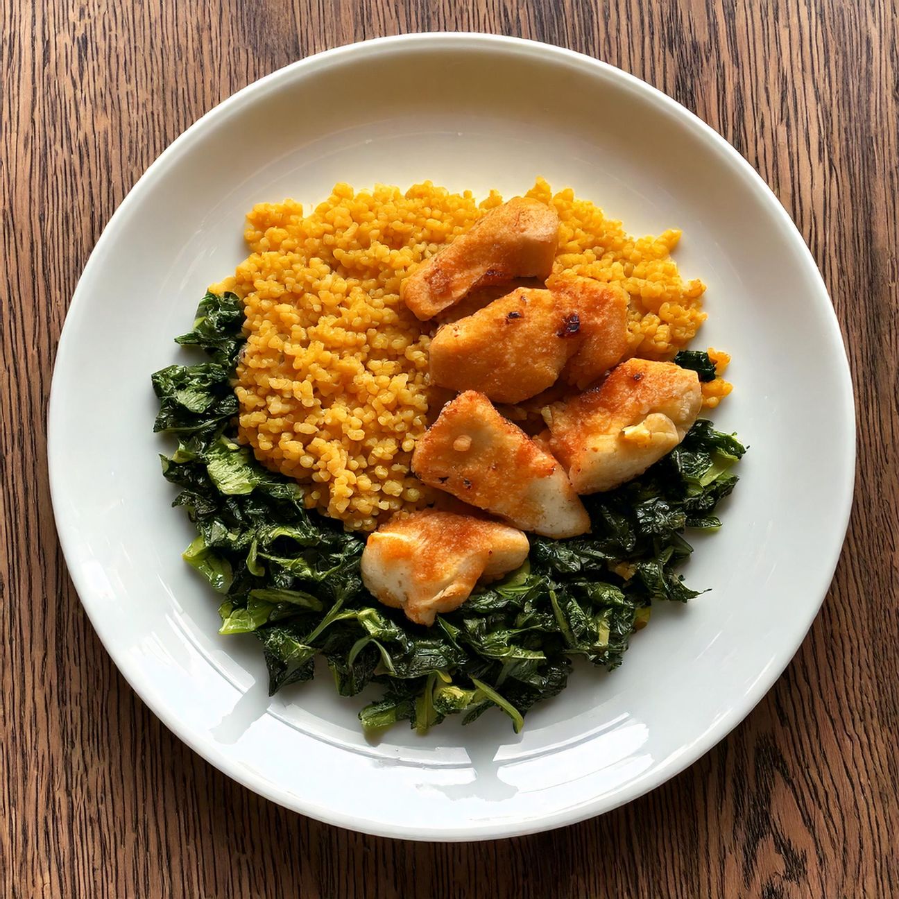 Miglio con pollo e cavolo nero