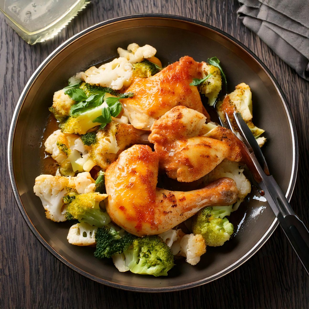 Coscia di pollo con cavolfiore