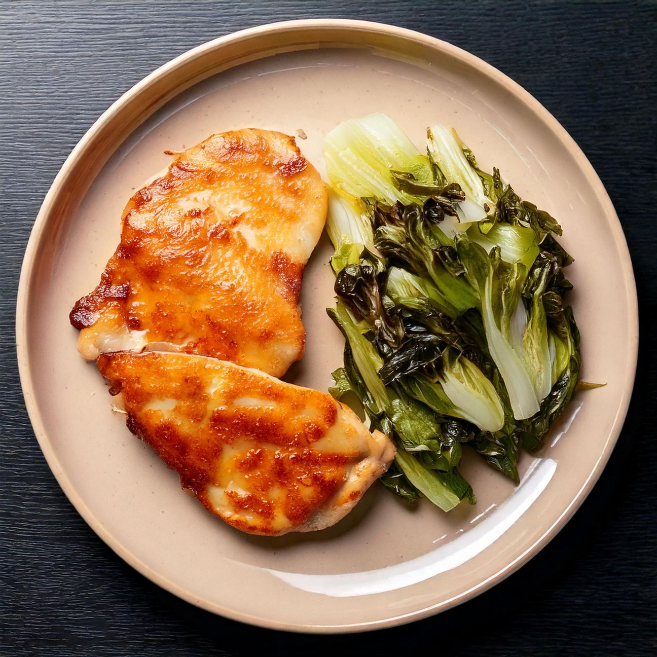Petto di pollo con cicoria