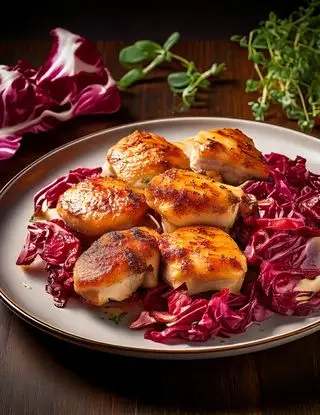 Ricetta Bocconcini di pollo con radicchio di heltamain