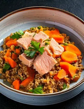 Ricetta Quinoa con tonno e carote di heltamain