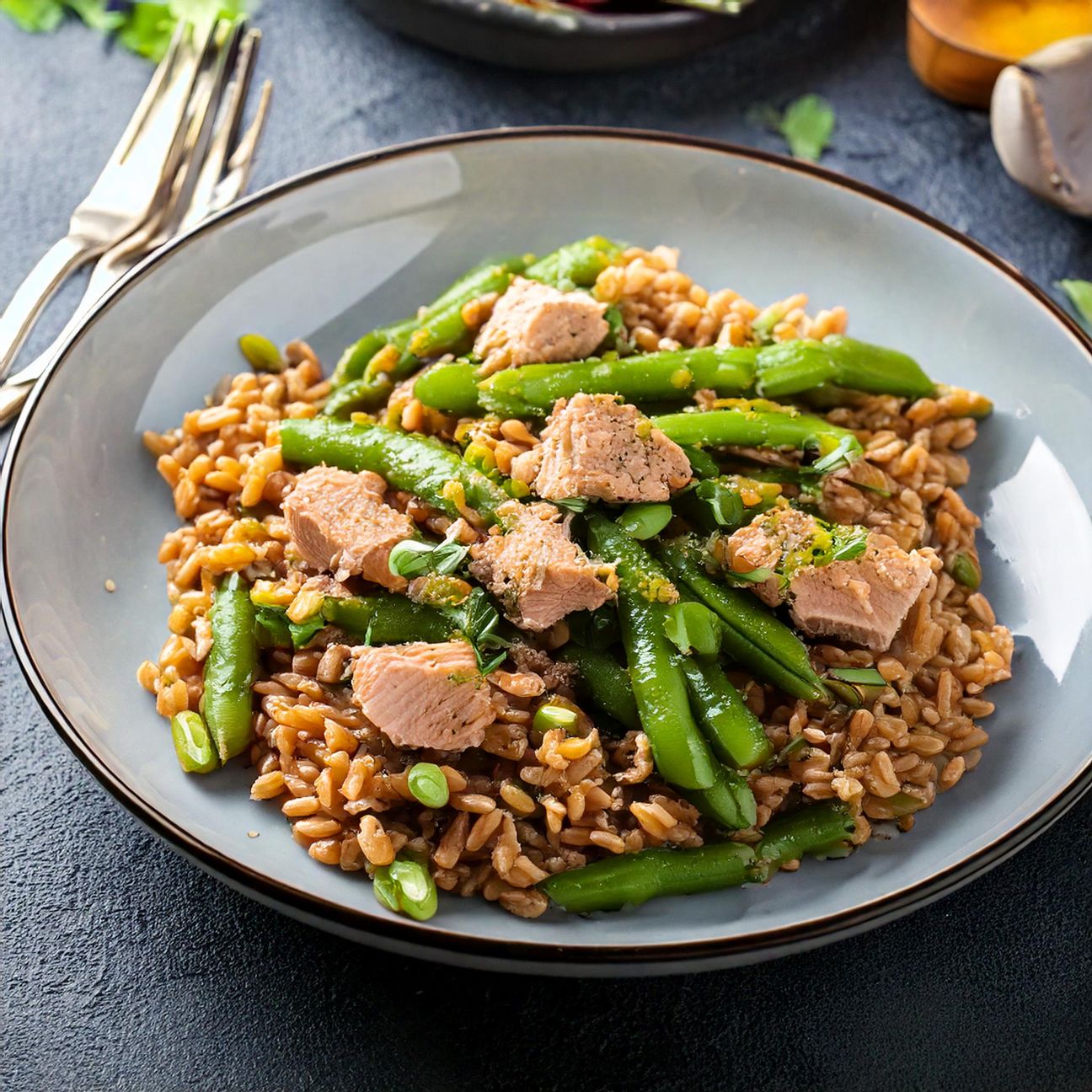 Orzo con tonno e fagiolini