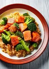 Ricetta Quinoa con salmone e broccoli