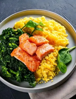 Ricetta Miglio con salmone e cavolo nero di eltamain