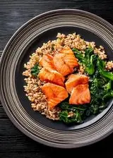 Ricetta Orzo con salmone e cicoria