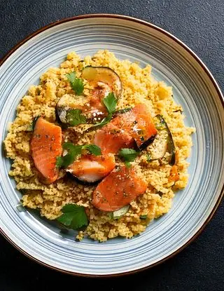 Ricetta Couscous con salmone e melanzane di heltamain