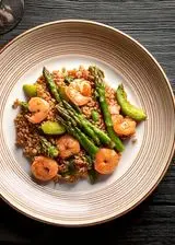 Ricetta Farro con gamberetti e asparagi