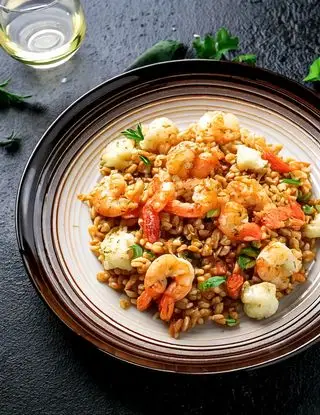 Ricetta Orzo con gamberetti e cavolfiore di heltamain