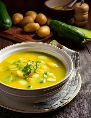 Ricetta Zuppa di piselli e zucchine con patate di heltamain