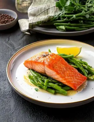 Ricetta Filetto di salmone con fagiolini di heltamain