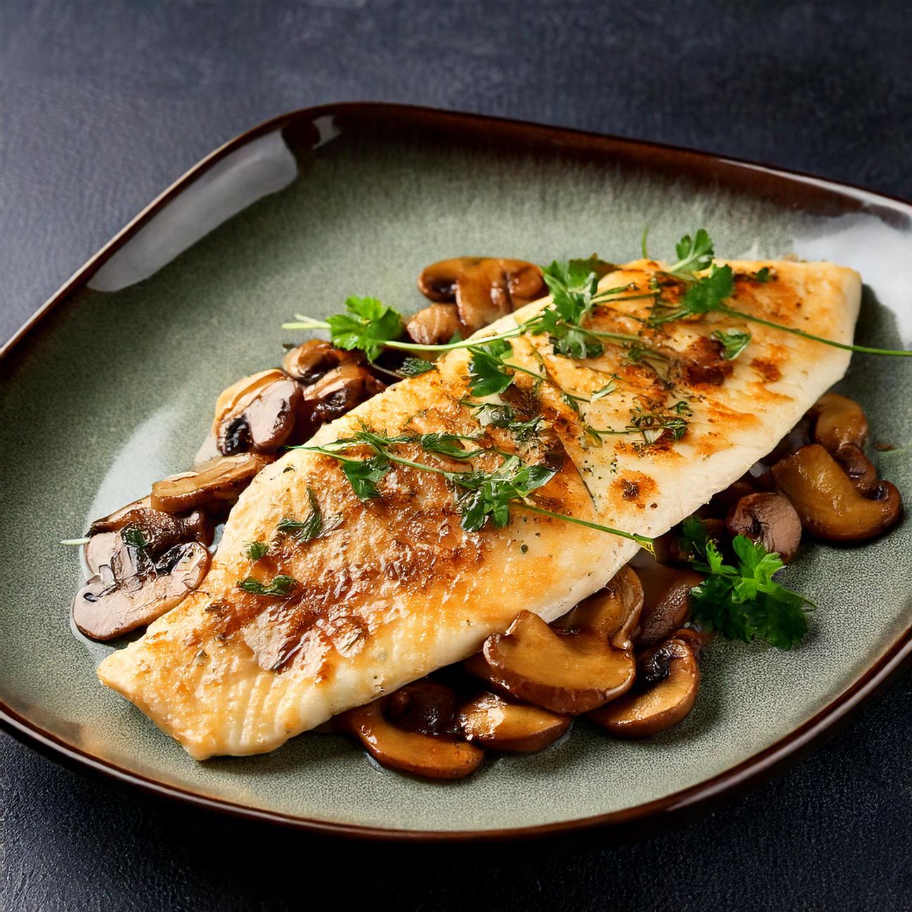 Filetto di sogliola con funghi