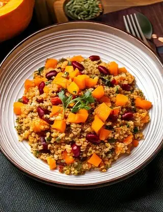 Ricetta Quinoa con fagioli e zucca di heltamain