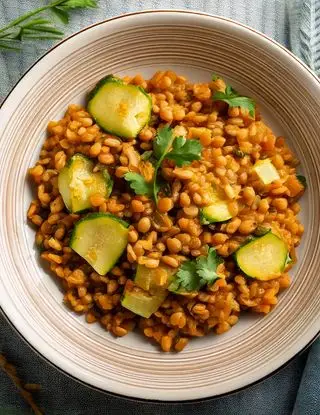 Ricetta Farro con lenticchie e zucchine di heltamain