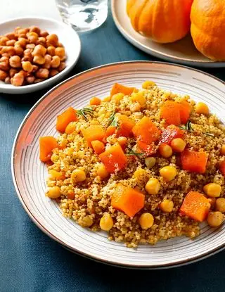 Ricetta Quinoa con ceci e zucca di heltamain