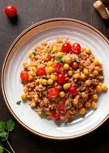Ricetta Riso integrale con ceci e pomodorini