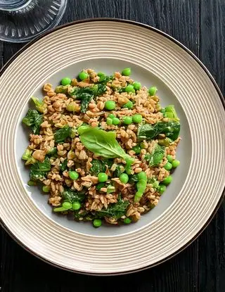 Ricetta Farro con piselli e spinaci di heltamain