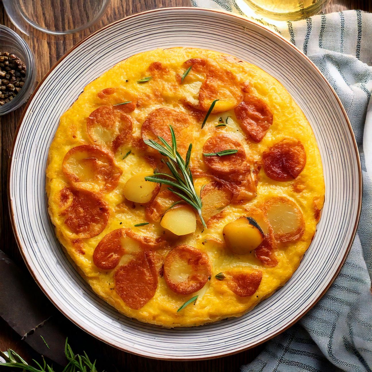 Frittata con patate e rosmarino