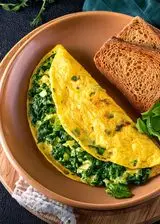 Ricetta Omelette con spinaci e pane croccante