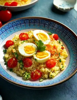 Ricetta Cous cous con uova sode e pomodorini di heltamain