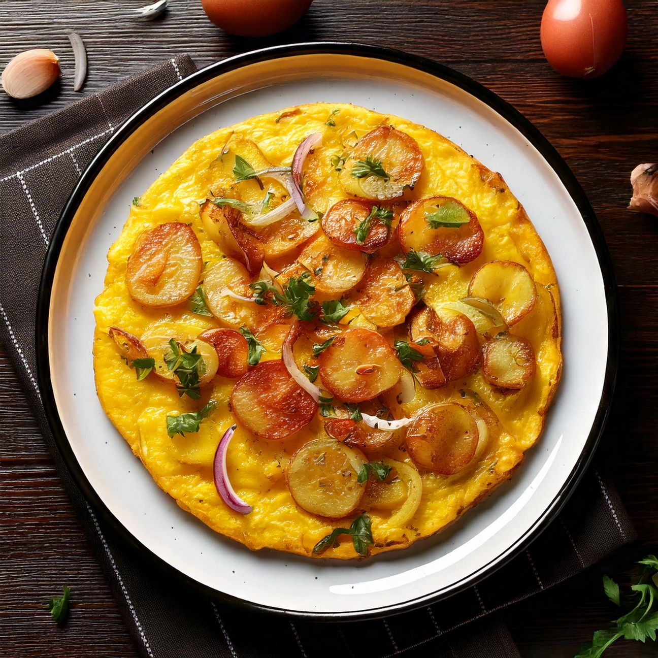 Frittata con patate e cipolla