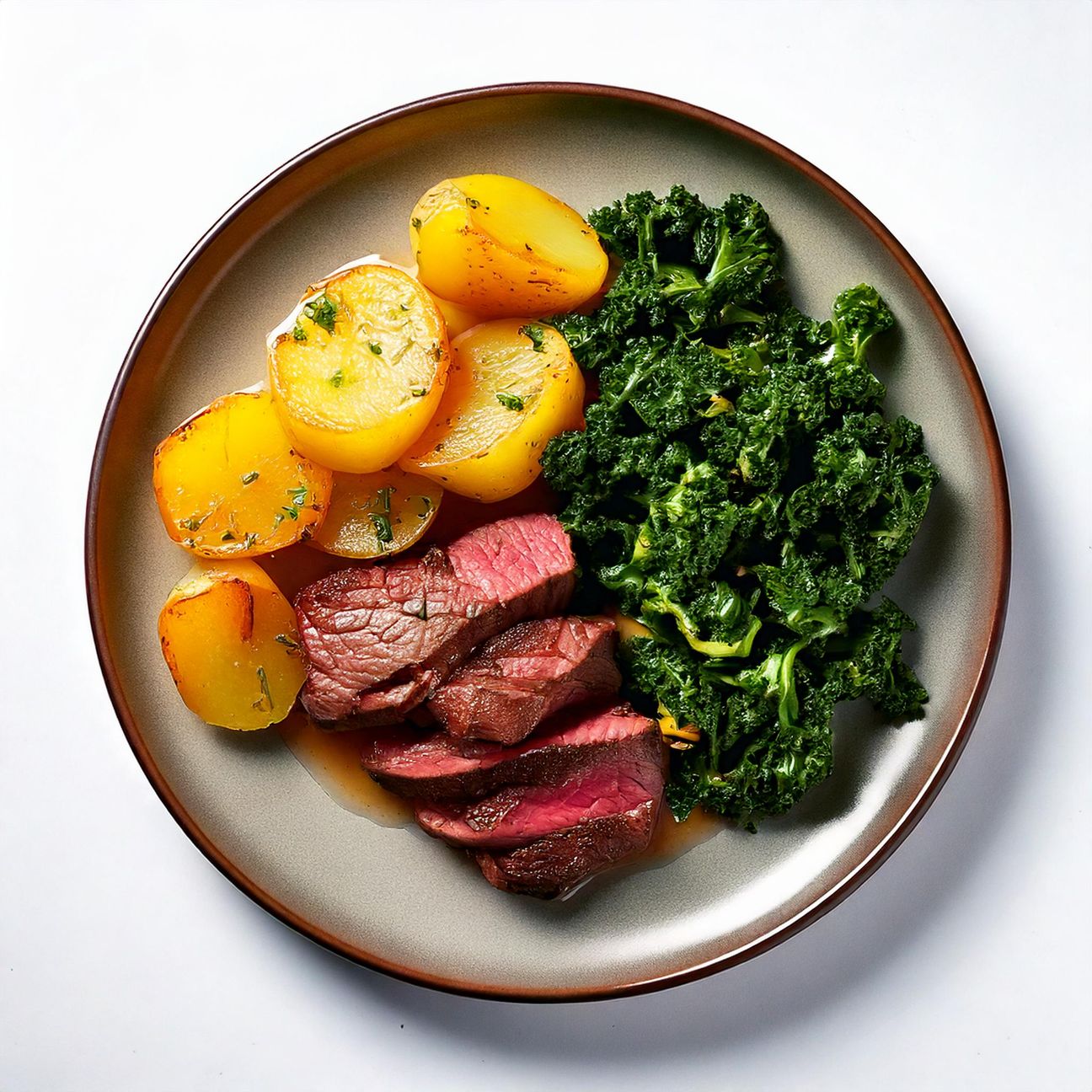 Filetto di manzo con cavolo nero e patate lesse