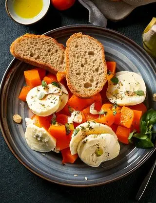 Ricetta Mozzarella con zucca e pane croccante di heltamain