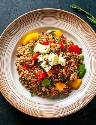 Ricetta Insalata di farro con robiola e peperoni di heltamain